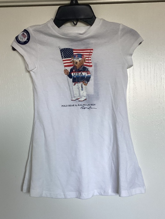 Ralph Lauren Other - Ralph Lauren White Kids Polo Bear USA Flag Dress